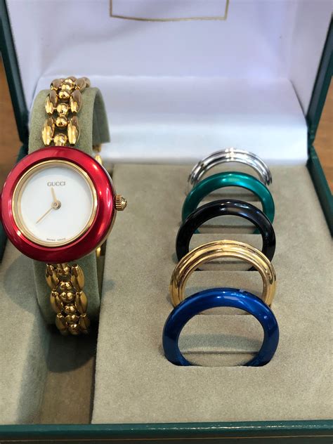 gucci watch interchangeable faces|gucci change bezel watch.